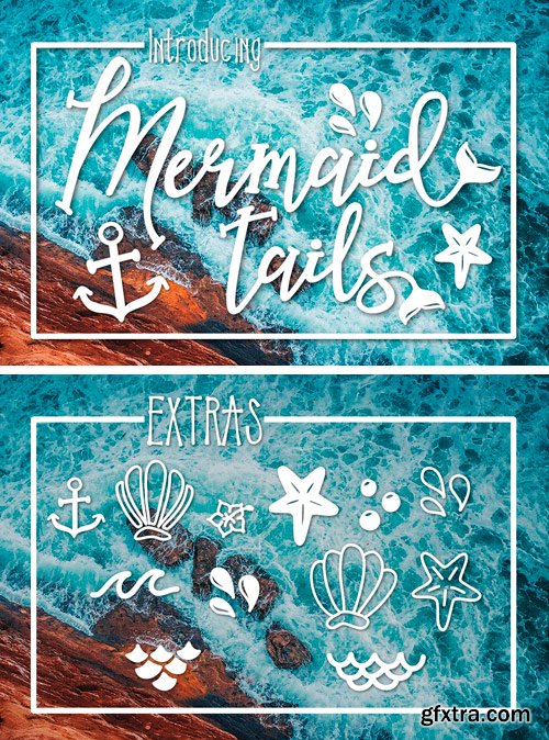 Fontbundles - Mermaid Tails a Handwritten Typeface 21600