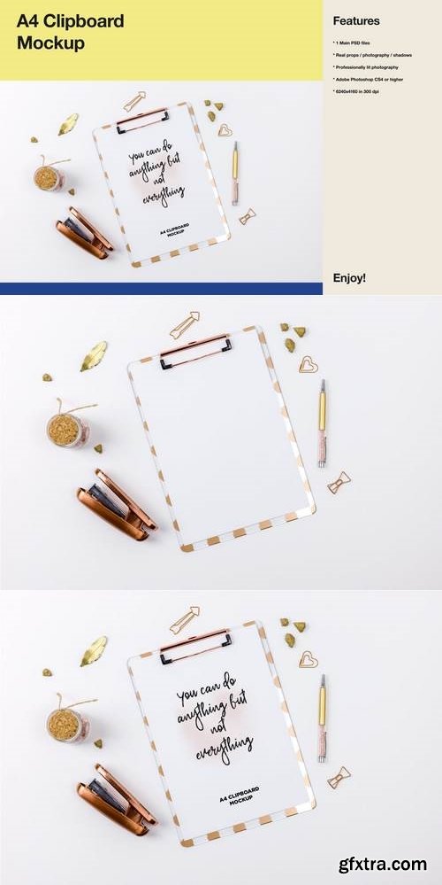 A4 Clipboard Mockup