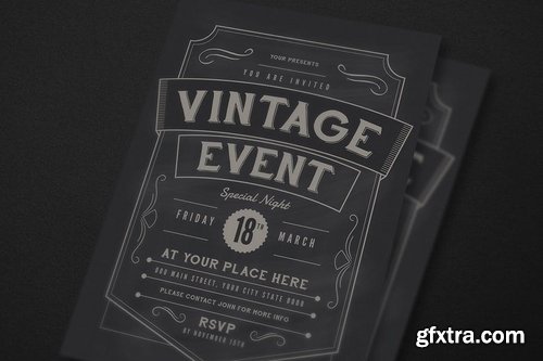 Vintage event flyer