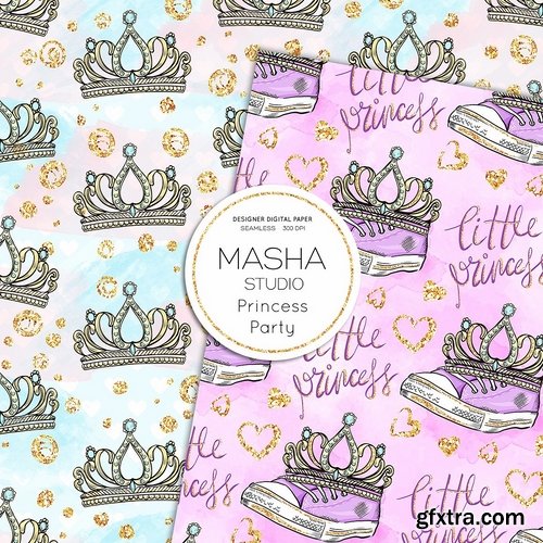 CM - Princess Party digital papers 2372290