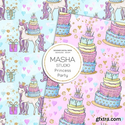 CM - Princess Party digital papers 2372290