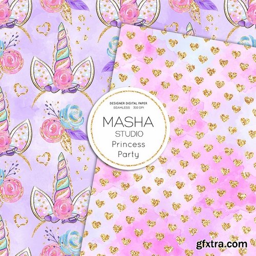 CM - Princess Party digital papers 2372290