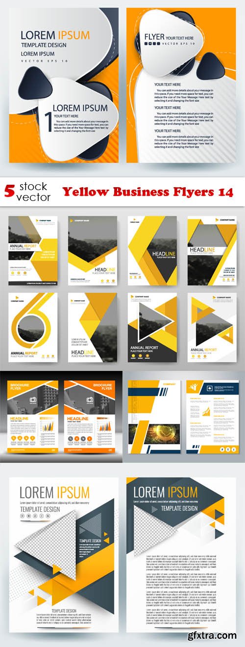 Vectors - Yellow Business Flyers 14