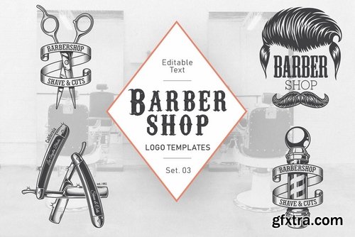 CM - Barbershop logos set 2372264