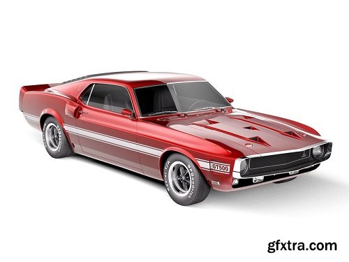 Ford Mustang Shelby Cobra GT500 1969 3D Model