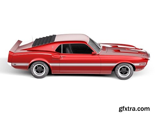 Ford Mustang Shelby Cobra GT500 1969 3D Model