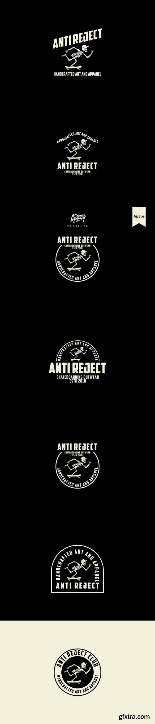 Anti Reject Club Logo Template