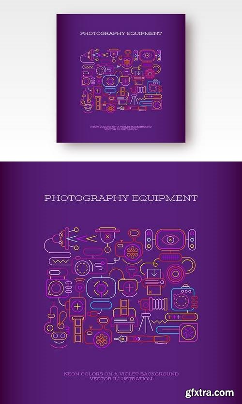 Photography Equipment vector banner design