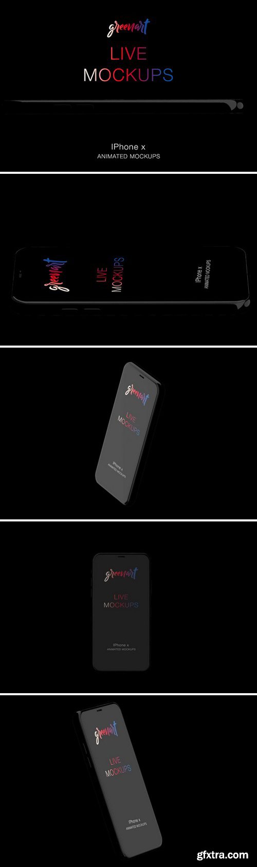 CM - Animated iPhone X - 5 Mock-up 2357664