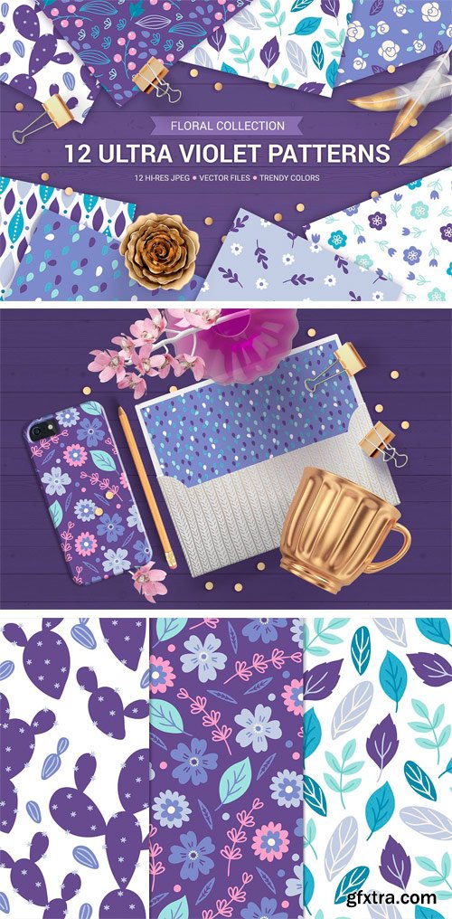 CM - 12 Ultra Violet Seamless Patterns 2272131