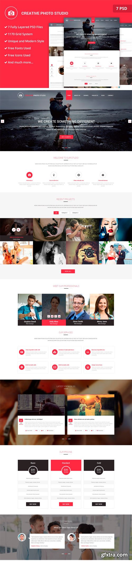 CM - Photo Studio PSD Website Template 2350035