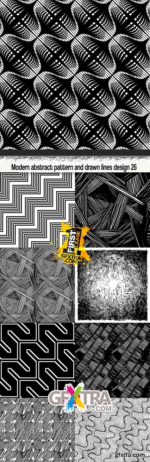 Modern abstract pattern and drawn lines design 26