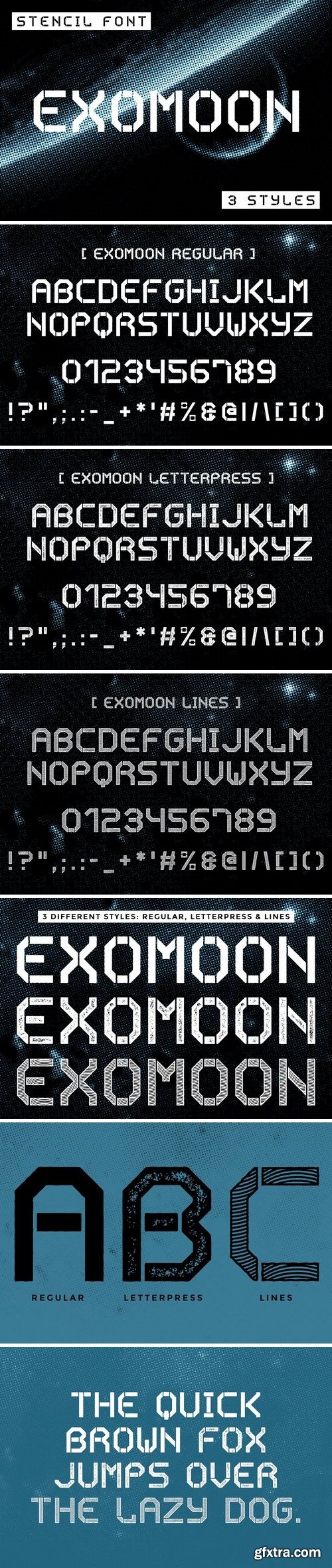 CM - Exomoon display stencil font 1568839