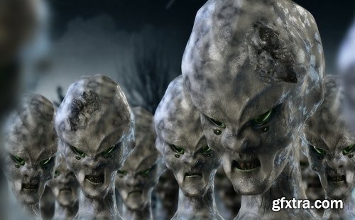 Alien extraterrestrial monster conceptual illustration 25 HQ Jpeg