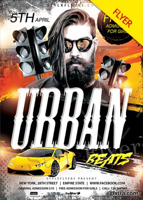 Urban Beats V1 2018 PSD Flyer Template