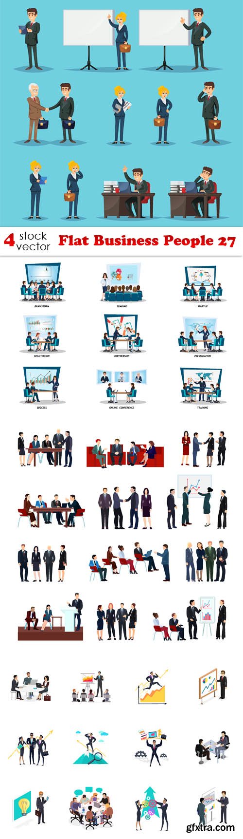 Vectors - Flat Business People 27