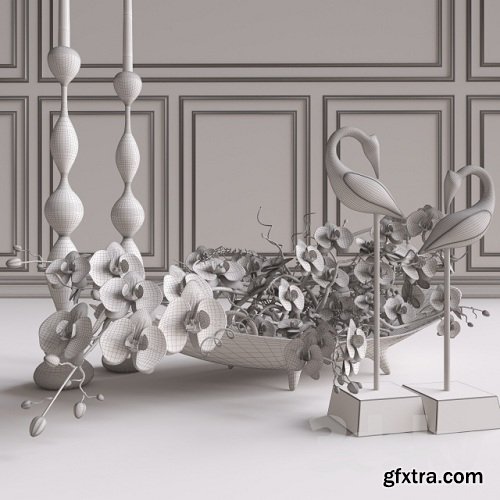 Decorative set. Orchid