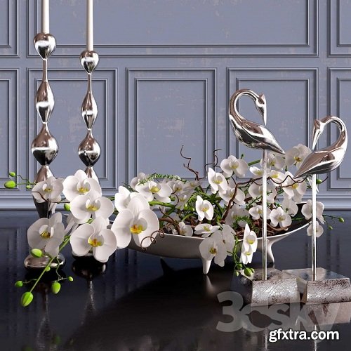 Decorative set. Orchid