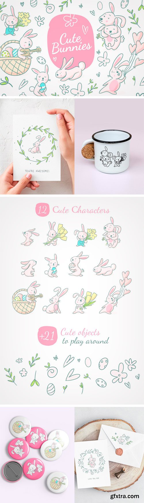 CM - Cute Holiday Bunnies Spring Set 2337225