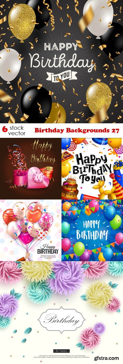 Vectors - Birthday Backgrounds 27