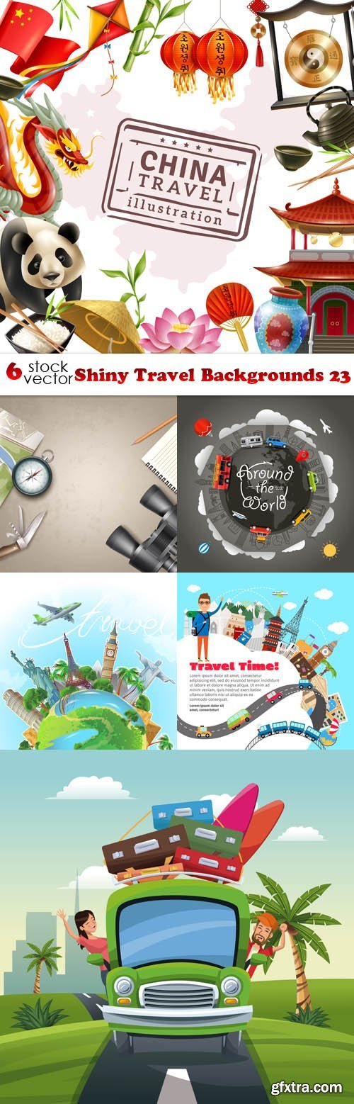 Vectors - Shiny Travel Backgrounds 23