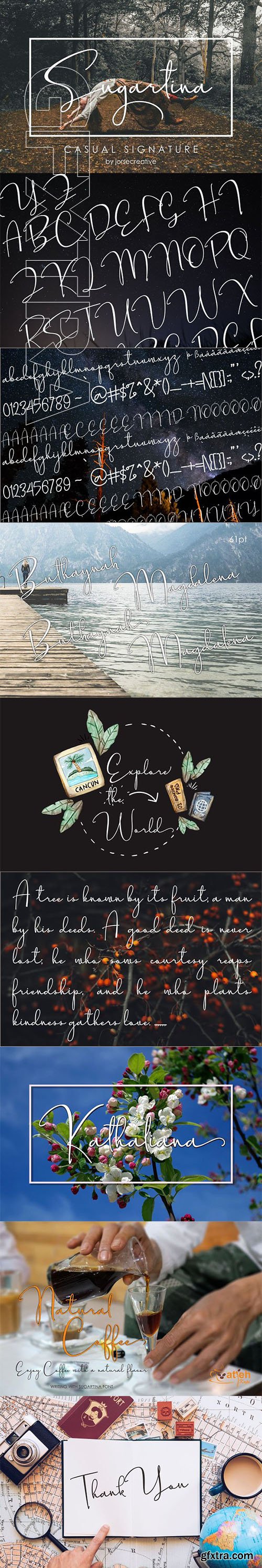 CreativeMarket - Sugartina Font Signature 2418715