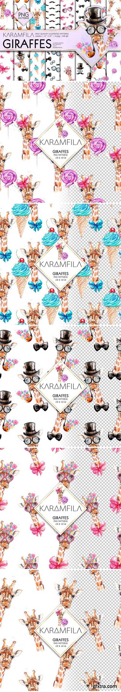 CM - Giraffes Seamless Patterns 1583908