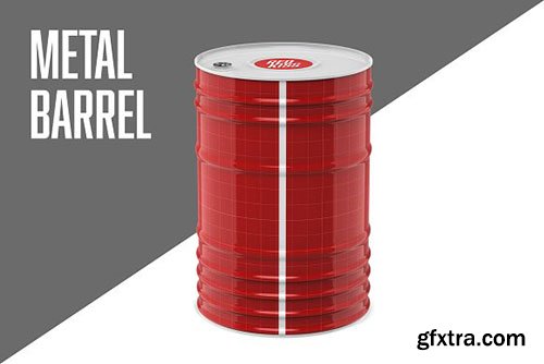 CreativeMarket - Metal Barrel 2389968