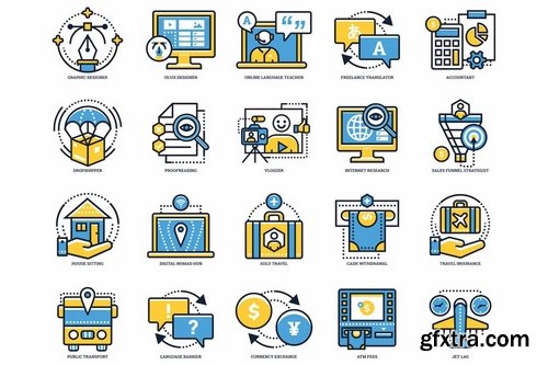 85 Digital Nomad Icons