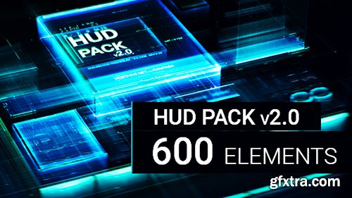 Videohive HUD Pack V2.0 - 600 Elements - 21100353