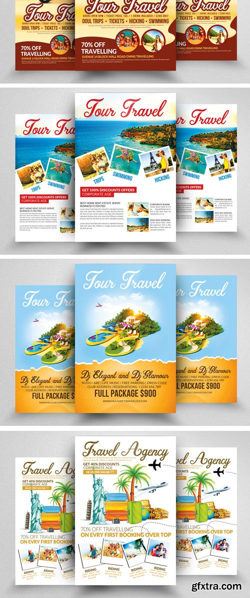 CM - 10 Tour Travel Agency Flyers Bundle 2267334