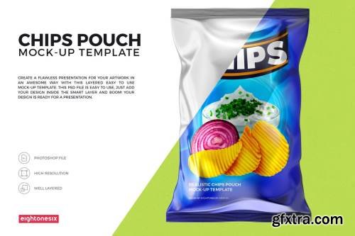 Chips Pouch Mock-Up Template