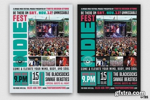 GraphicRiver - Indie Fest Flyer Template V2 16337332