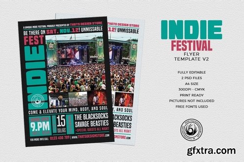 GraphicRiver - Indie Fest Flyer Template V2 16337332