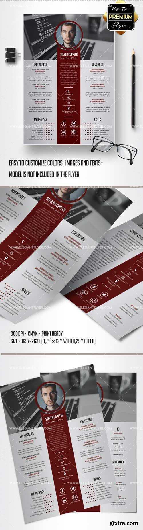 Premium CV and Cover Letter V2 2018 PSD Template