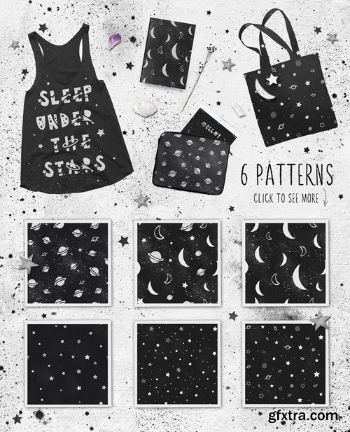 CM - Spacef Font + Bonus Font & Patterns 2380014