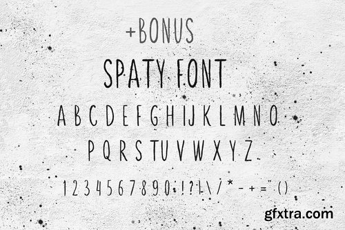 CM - Spacef Font + Bonus Font & Patterns 2380014