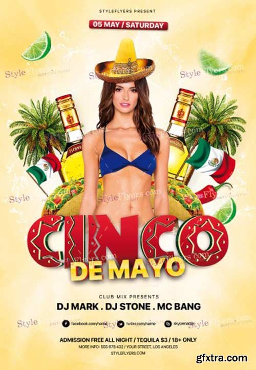 Cinco De Mayo v10 2018 PSD Flyer Template