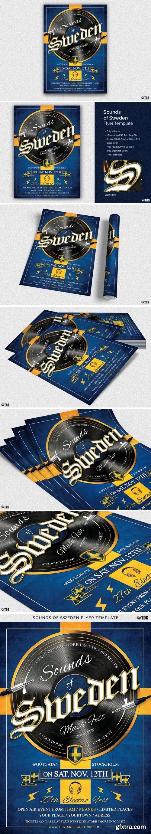 CM - Sounds of Sweden Flyer Template 1550433