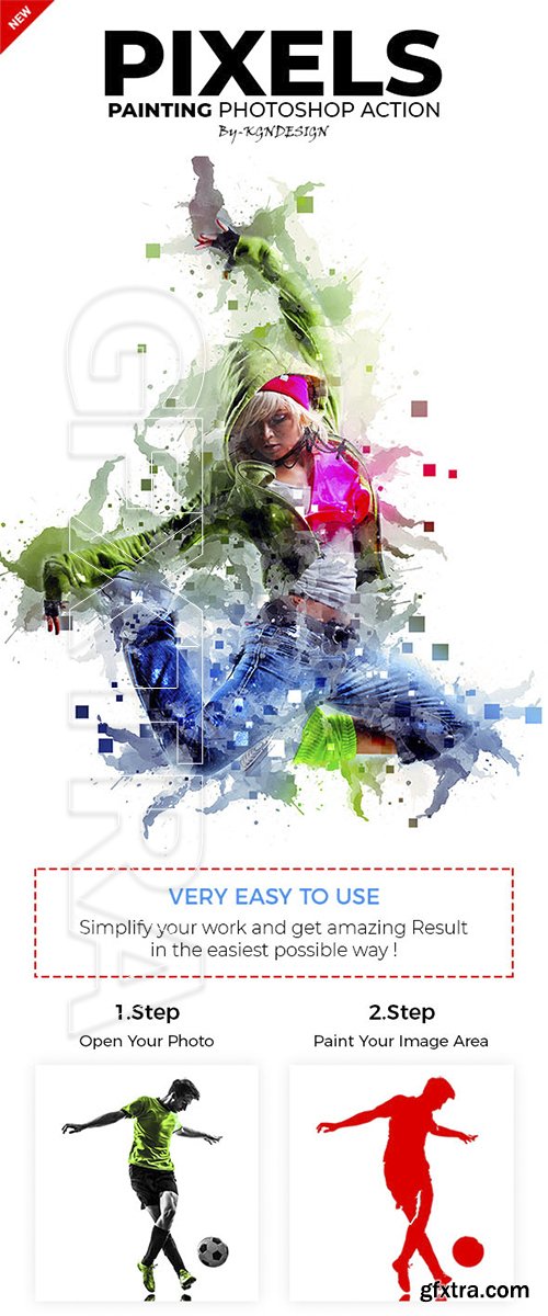 GraphicRiver - Pixels Painting Photoshop Action 21684912