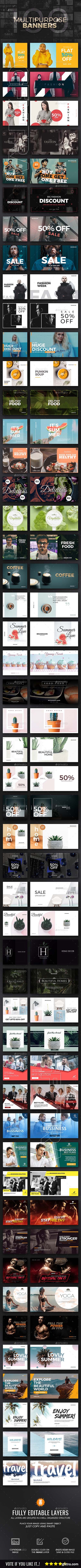 GraphicRiver - 100 - Facebook Multi Banners 21640290