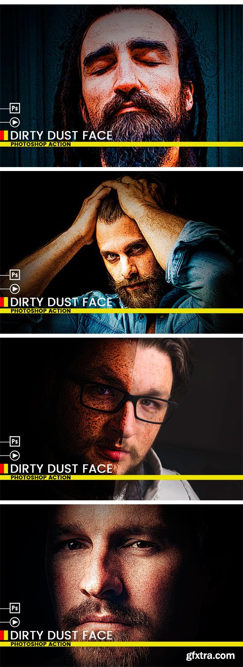 CM - Dirty Dust Face Photoshop Action 2396895