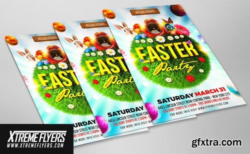 CreativeMarket Easter Party Flyer Template 2325304