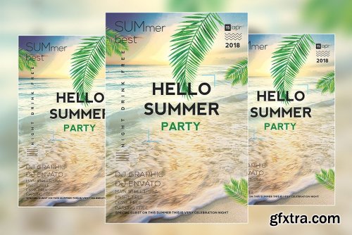 CreativeMarket Summer Flyer 2318288