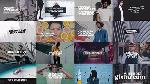 Trendy Titles Pack - Premiere Pro Templates 73329