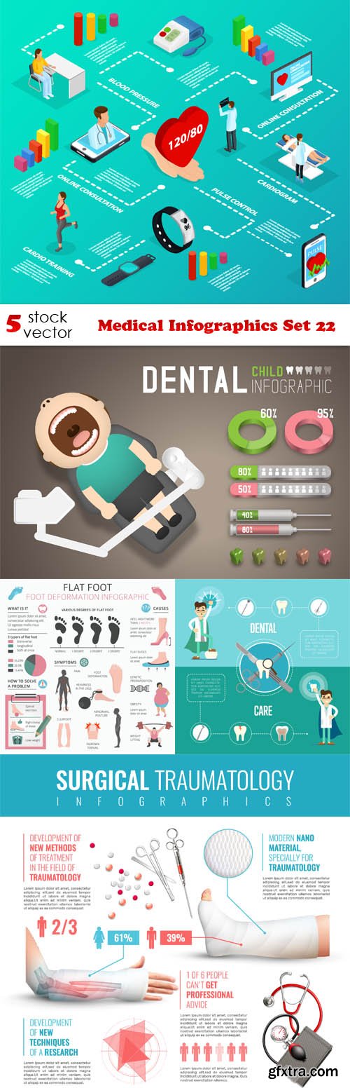 Vectors - Medical Infographics Set 22