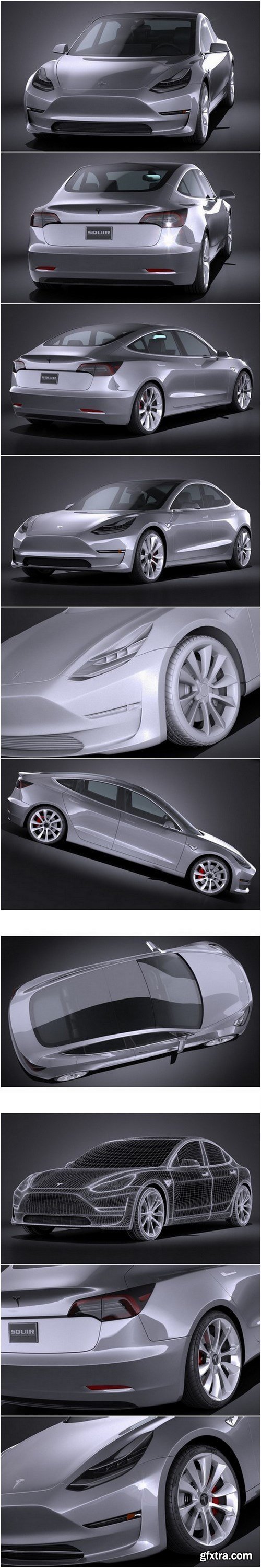 Tesla Model 3 2018 3D Model