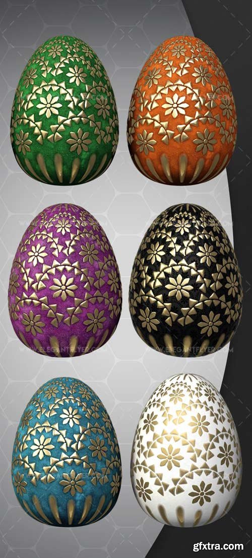 Easter Eggs V2 3d Render Templates