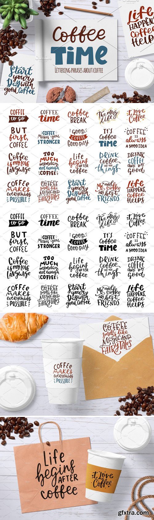 CM - Coffee hand drawn lettering set 2356487