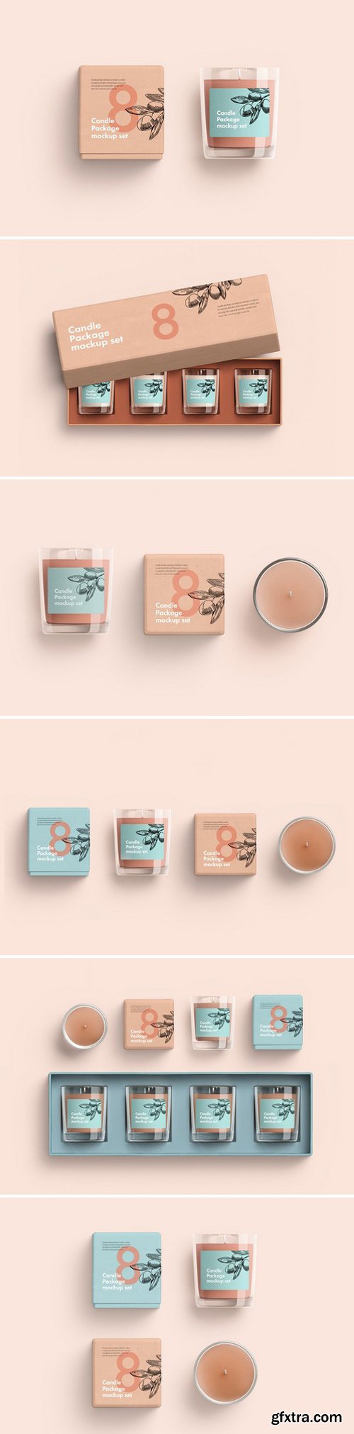 CM - Candles Package Mockup set 2354872